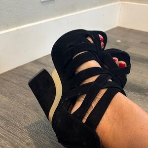 Dolce Vita Black Strappy Heels